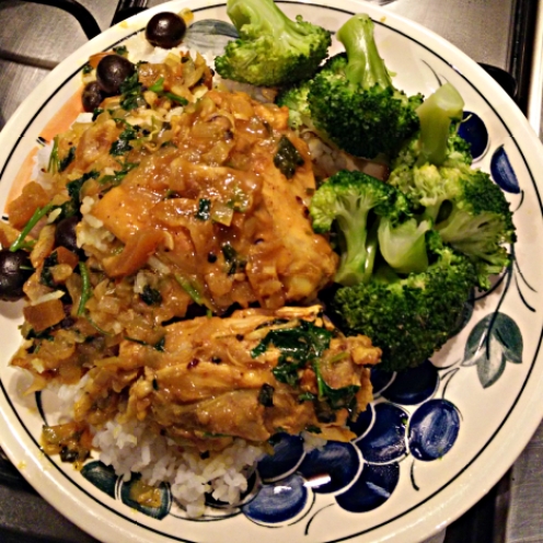 Chicken tagine with broccoli